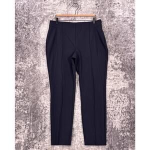 Lafayette 148 Gramercy Pants 12 Womens Pintuck Navy Blue